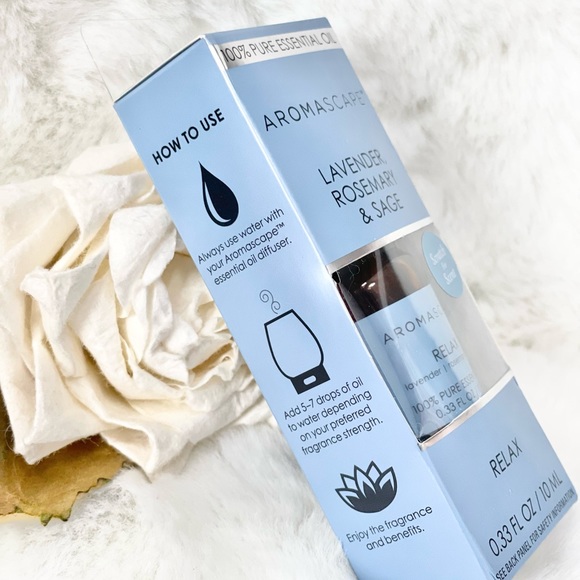 New with tag AROMASCAPE RELAX 100% ESSENTIAL OIL LAVENDER, ROSEMARY & SAGE - Picture 3 of 4